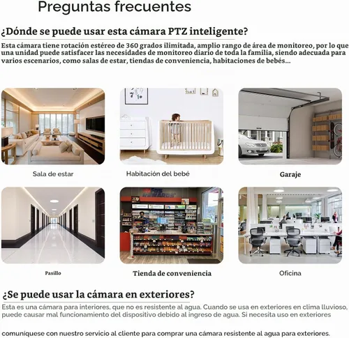Vista 6 de Cámara de seguridad interior 2K Pet Camera 2.4 GHz Dog Camera Negro 2 Pack