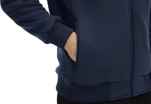 Vista 5 de CRYSULLY Chaqueta con forro de sherpa para hombre, con cremallera completa, sudadera con capucha para invierno