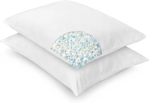Vista 3 de Vibe Almohada de espuma viscoelástica con gel en relieve, paquete de 2, estándar (20 x 26 pulgadas)