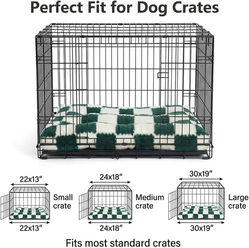 Vista 2 de Cama para perros de 30 pulgadas para perrera o jaula con parte inferior antideslizante que alivia la ansiedad de las mascotas y proporciona el sueño