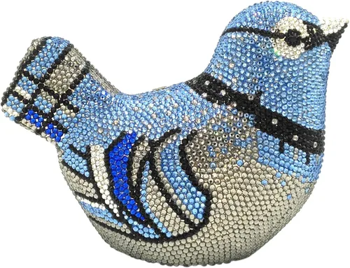 Vista 4 de Bolsos de noche de cristal para mujer embragues bolso cadena cartera bolsos elegantes fiesta pájaro