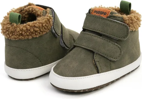 Vista 5 de Timpnsd Zapatos deportivos para bebés, niños y niñas, botas de nieve para bebés, suela antideslizante, para recién nacidos, para primeros pasos