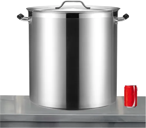 Vista 11 de CURTA Olla grande de 20 cuartos de galón con tapa, certificación NSF, olla de cocina de acero inoxidable 18/8 de 3 capas, utensilios de cocina