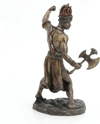 Vista 4 de Dios africano del rayo y la guerra Chango Shango Estatua Vudú Santeria