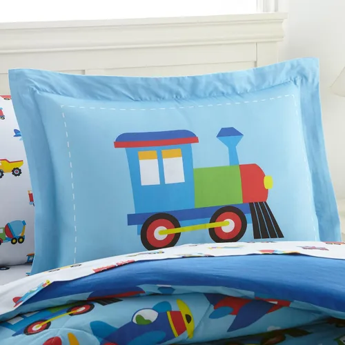 Vista 4 de Bolsa de dormir Olive Kids con dibujos de trenes, Completo