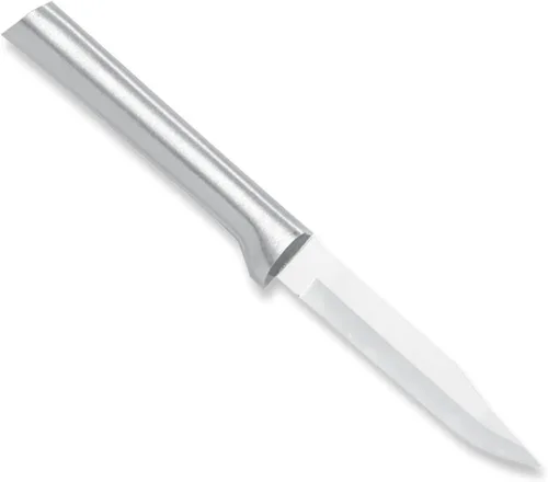 Vista 8 de Rada Cuchillo de pelar para todos los días, hoja de acero inoxidable con mango de resina de acero inoxidable negro, 6-3/4 pulgadas