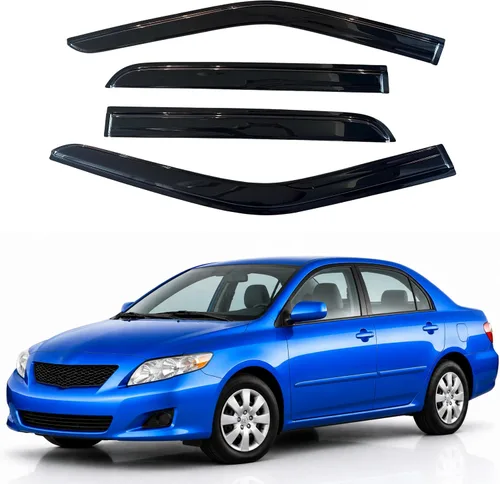 Vista 89 de Visera de ventana IG para Ford Focus Sedán y Hatchback 2012-2018, Protector de ventana lateral para lluvia y viento estilo Mugen, extra duradero