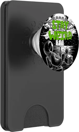 Vista 7 de Stay Weird Astronauta OVNI Galaxy Extraterrestre Space Lover PopSockets intercambiables PopGrip