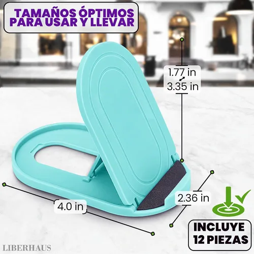 Vista 2 de LIBERHAUS Soporte plegable para teléfono celular de 12 piezas