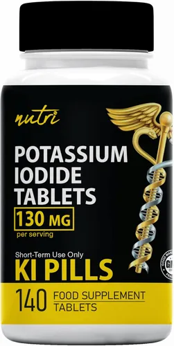 Vista 8 de Tabletas de radiación de yoduro de potasio de 130 mg - (60 tabletas) EXP 10/2032 - Ki Pills Tablets de yodo de potasio para radiación - Píldoras