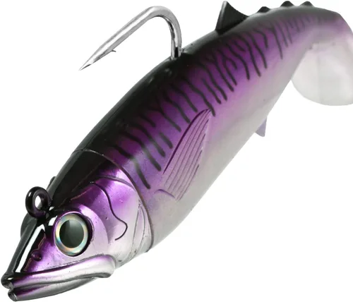 Vista 2 de FishLab MAS-6.5-PM Caballa Suave Swimbait Sinking Caballa Púrpura 6 1/2" 5.5 oz