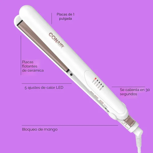 Vista 2 de Conair Plancha para el cabello, doble cerámica, platos extralargos de 1