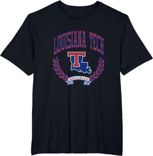 Vista 15 de Louisiana Tech Bulldogs Varsity Logo - Camiseta con licencia oficial, Negro