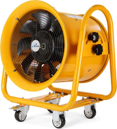Vista 8 de iLiving Soplador de alta velocidad, extractor de humos, extractor portátil y ventilador (utilidad de 10 pulgadas)