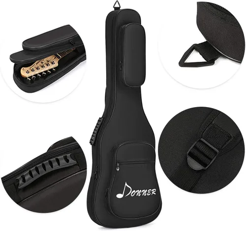 Vista 5 de Donner Estuche para guitarra, Moderno Bolsa eléctrica