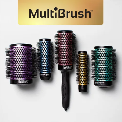 Vista 7 de Olivia Garden MultiBrush - Cepillo térmico desmontable no eléctrico con barril de cerámica