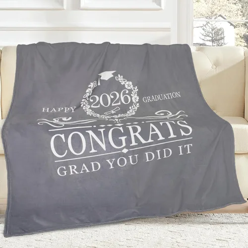 Vista 2 de Regalo de graduación 2026 para ella él, manta de graduación de clase de 2026, escuela secundaria universitaria regalo de graduación PHD para mujeres