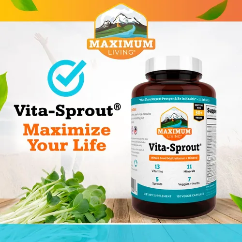 Vista 7 de Vita-Sprout - Mezcla de multivitamínicos y fitonutrientes integrales, 120 cápsulas