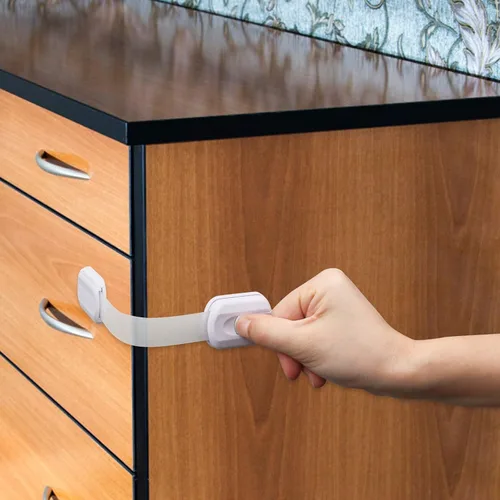 Vista 6 de Coolrunner - Cerraduras de correa de seguridad para niños, paquete de 12 cerraduras de seguridad para niños, a prueba de bebés, cerraduras