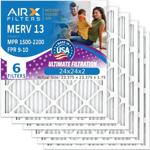 Vista 15 de AIRX FILTERS WICKED CLEAN AIR 10x10x1 MERV 13 Filtro electrostático plisado para aire acondicionado, paquete de 6 filtros HVAC para horno AC