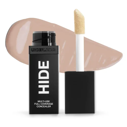 Vista 13 de HIDE Corrector líquido, corrector de cobertura media a completa para imperfecciones, ojeras y cicatrices debajo de los ojos, corrector sin aceite