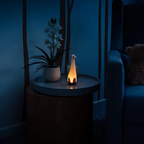 Vista 6 de Zazu Kids Luz nocturna antorcha linterna jirafa juguete - Niños LED inalámbrico rosa lámpara, luz de noche, múltiples opciones de color, apagado
