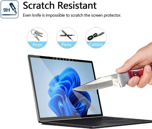 Vista 4 de Megoo ArmorShield - Protector de pantalla para laptop Microsoft Surface 6/5/4/3/2/1 de 13.5 pulgadas, vidrio templado, resistente a los arañazos