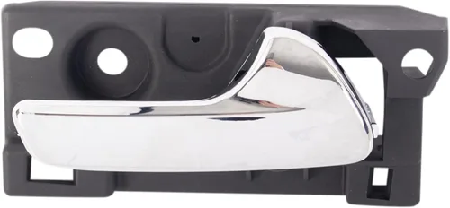 Vista 62 de TRQ Manija de puerta interior delantera izquierda cromada y negra para el lado del conductor compatible con Ford F-150 2012-2014