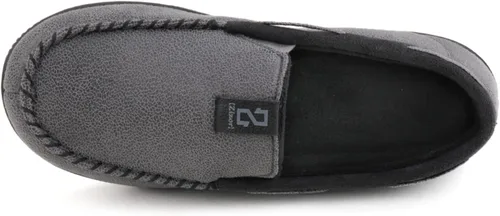 Vista 2 de Zizor Mocasines de microgamuza para hombre con espuma viscoelástica cómoda, zapatos de casa con espalda cerrada, suela de goma duradera