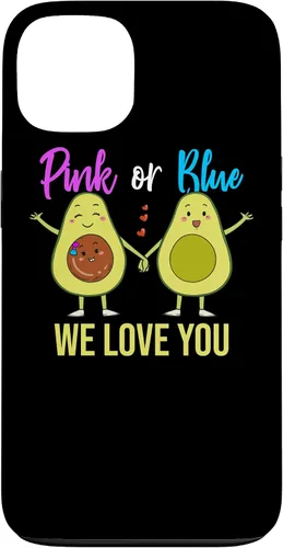 Vista 7 de Pink Or Blue Parents Gender Reveal Baby Shower Party Avocado Case for iPhone 17
