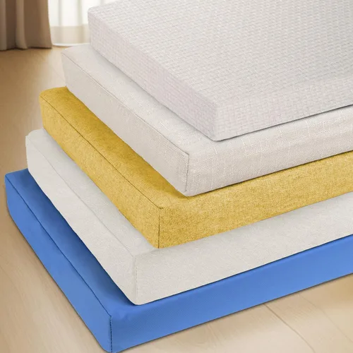 Vista 4 de Muestra de tela personalizada, material impermeable y a prueba de sol para muebles de tapicería para exteriores e interiores, cojín para banco