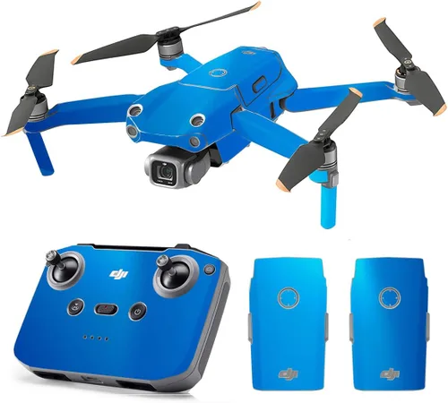 Vista 51 de SopiGuard Skin for DJI Mavic Air 2s Juego completo de calcomanías de vinilo de precisión + controlador + 3 fundas de batería (3M negro carbón)