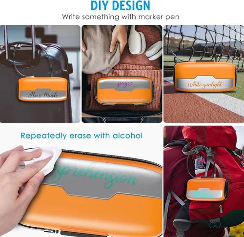 Vista 3 de AMIR Caja de seguridad portátil con combinación de 4 dígitos con cerradura de seguridad, impermeable, antirrobo, pequeña caja de seguridad