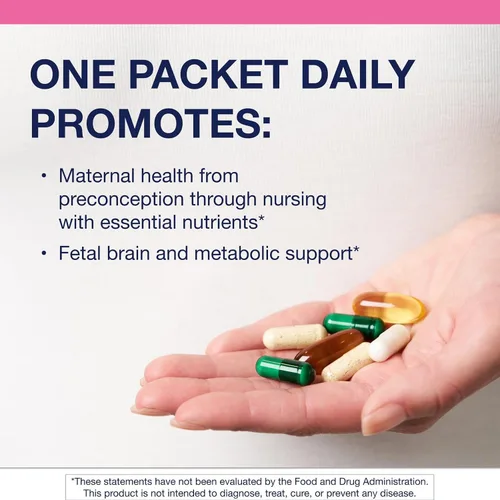 Vista 2 de Metagenics PlusOne - Paquetes prenatales diarios - Soporte prenatal, embarazo y lactancia - con folato, omega-3 DHA/EPA, colina, probióticos