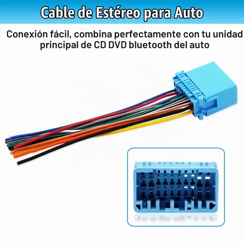 Vista 4 de Adaptador de mazo de cables de radio de coche de 20 pines para Aftermarket - Arnés de cableado estéreo compatible con Accord Civic CRV Odyssey
