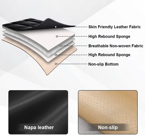 Vista 6 de Fundas de Asientos Compatibles con Toyota Corolla 2015-2026 Funda de Asiento de Automóvil de Cuero, Elegante Impermeable Transpirable Fácil