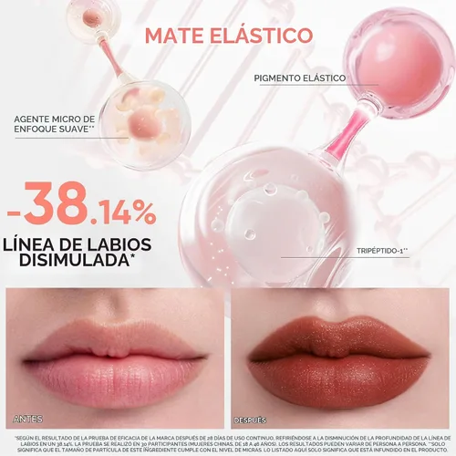 Vista 5 de JUDYDOLL - Lápiz labial para mujer, color rojo mate, larga duración Pout de frambuesa N14