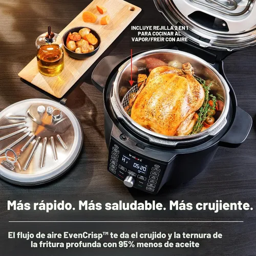 Vista 5 de Instant Pot Duo Crisp Ultimate Lid, combo de freidora de aire y olla a presión 13 en 1, saltear, cocción lenta, hornear, vapor, calentar, asar