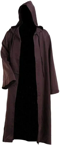 Vista 6 de JHJ - Disfraz de Halloween de túnica con capucha para adultos, cosplay Negro