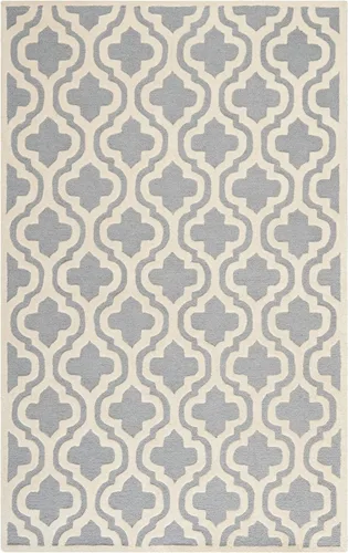 Vista 6 de SAFAVIEH Cambridge Collection CAM132E - Alfombra decorativa de lana marroquí de primera calidad, 2 x 3 pies, color negro y marfil