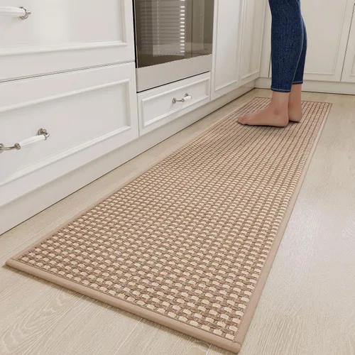 Vista 42 de YDKGL Alfombras de cocina antideslizantes y lavables, color negro, 17 x 30