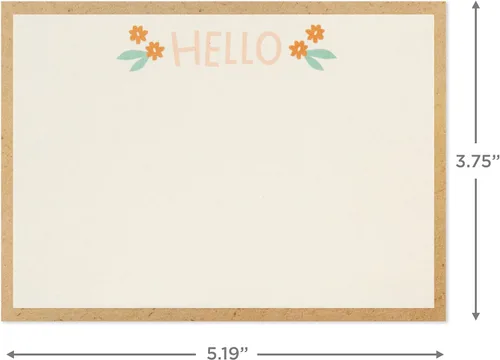 Vista 3 de Hallmark Tarjetas en blanco con sobres y soporte, paquete de 50 (flores)