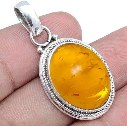 Vista 3 de Colgante de plata de ley 925 Joyería de plata hecha a mano para mujer, colgante de piedras preciosas naturales, regalo perfecto para ella