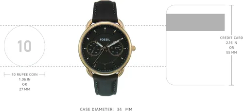 Vista 4 de Reloj Fossil Tailor, de cuero torcido, con multifunción., Gris