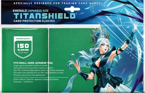 Vista 23 de TitanShield - Fundas para tarjetas pequeñas, color naranja (150 fundas), se adapta a Yugioh Protectores de baraja de tarjetas coleccionables