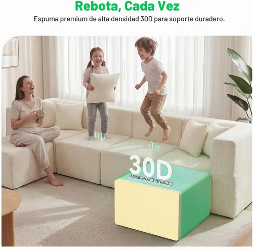 Vista 7 de MONVANE Sofá seccional deshuesado en forma de L de gran tamaño, chenilla Chenille-beige