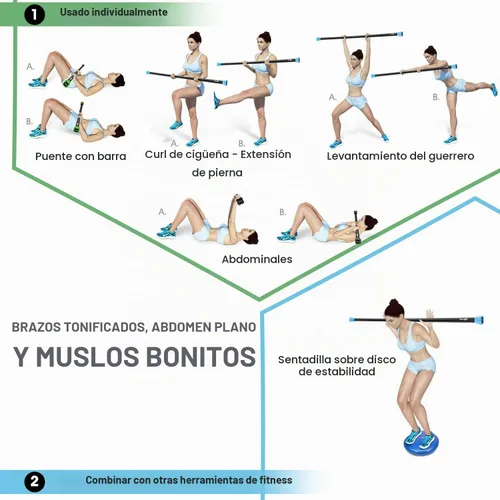 Vista 6 de Yes4All Total Body Weighted Body Bar for Strength Training