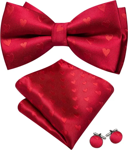 Vista 34 de Barry.Wang Pajarita de Rayas Paisley para Hombre de Seda Preatada Pañuelo de Bolsillo Gemelos Juego Formal Boda Fiesta Graduación