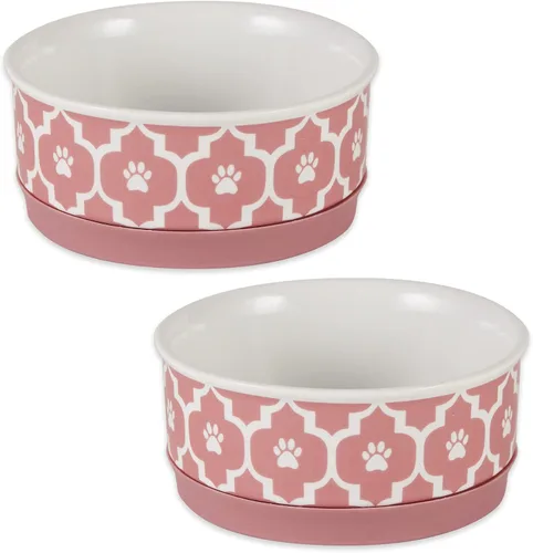 Vista 15 de Recipiente y contenedor para mascotas Bone Dry Lattice Collection, plato único, pequeño, 4.25x2 pulgadas, aguamarina