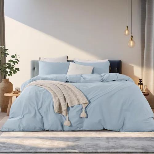 Vista 65 de NEXHOME PRO Funda de edredón Twin XL 100% algodón lavado, transpirable, duradera, texturizada, similar al lino, juego de ropa de cama para el hogar